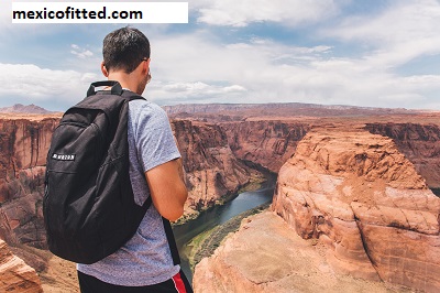 leather travel backpack